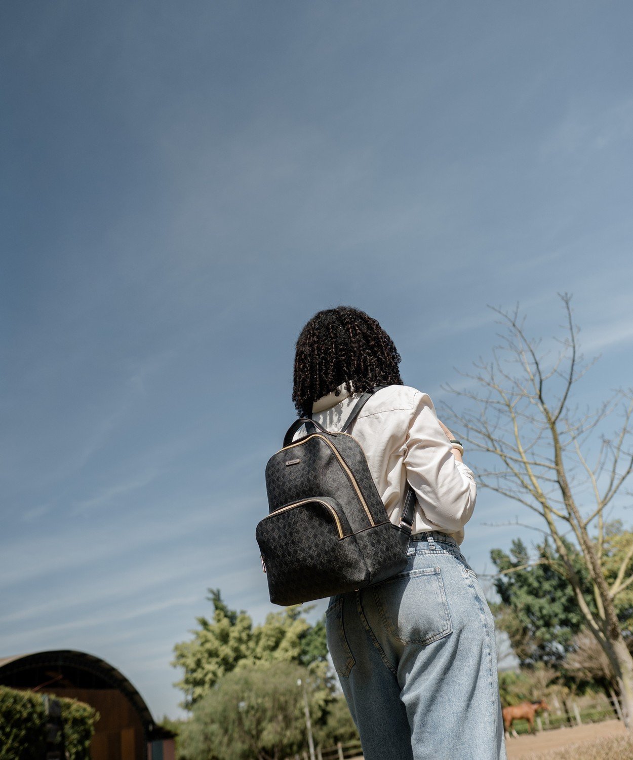 Mochila Elemento Grafico Preta Chenson Original Preto 4