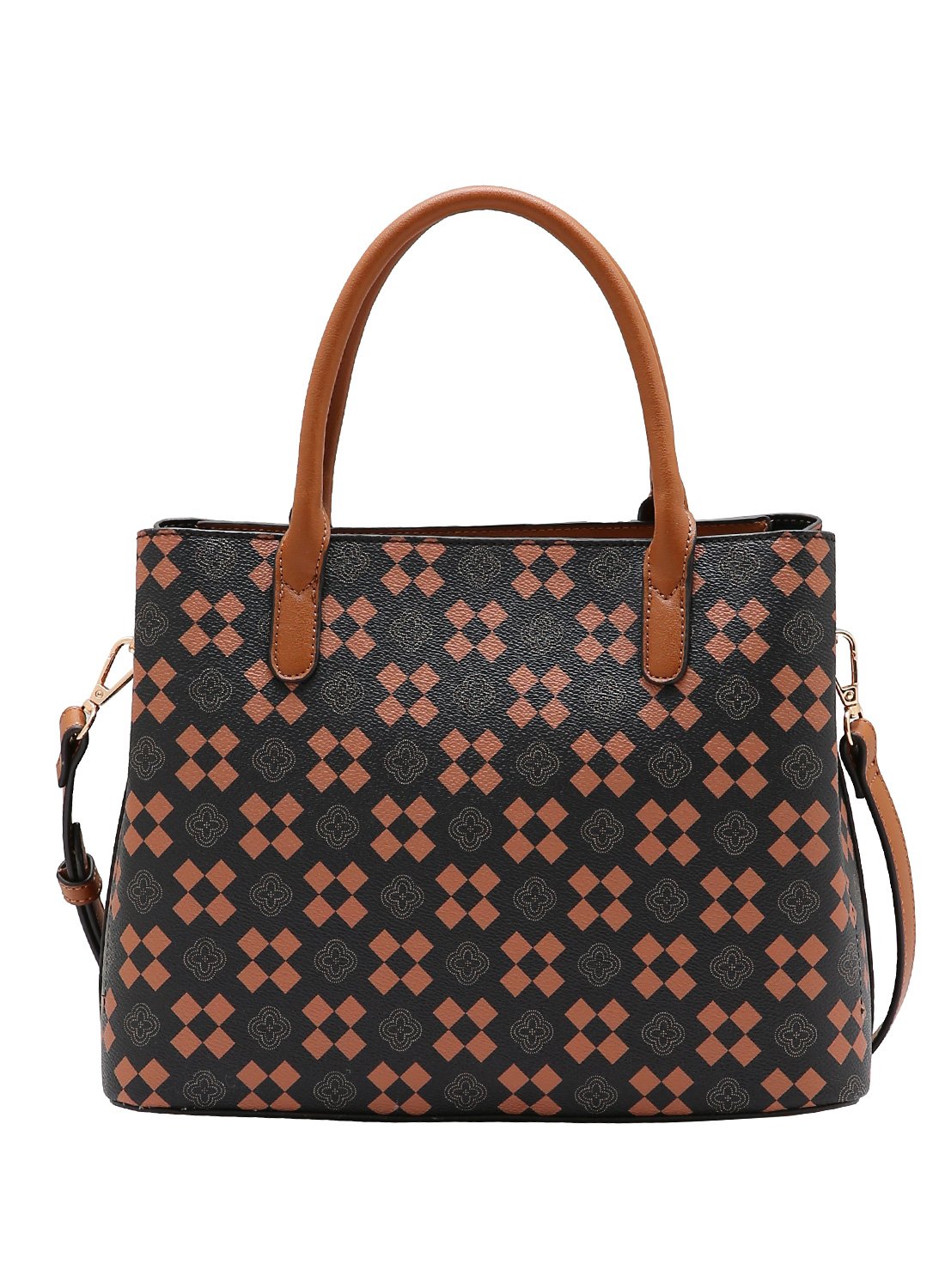 Chenson Bolsa Cafe Alca Dupla New Elemento Grafico Marrom 3