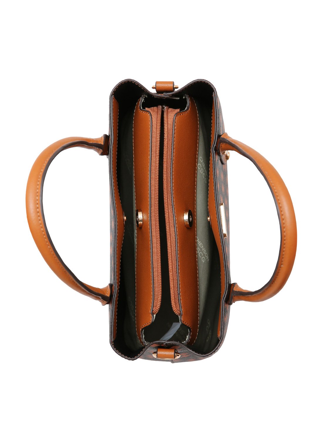 Chenson Bolsa Cafe Alca Dupla New Elemento Grafico Marrom 4