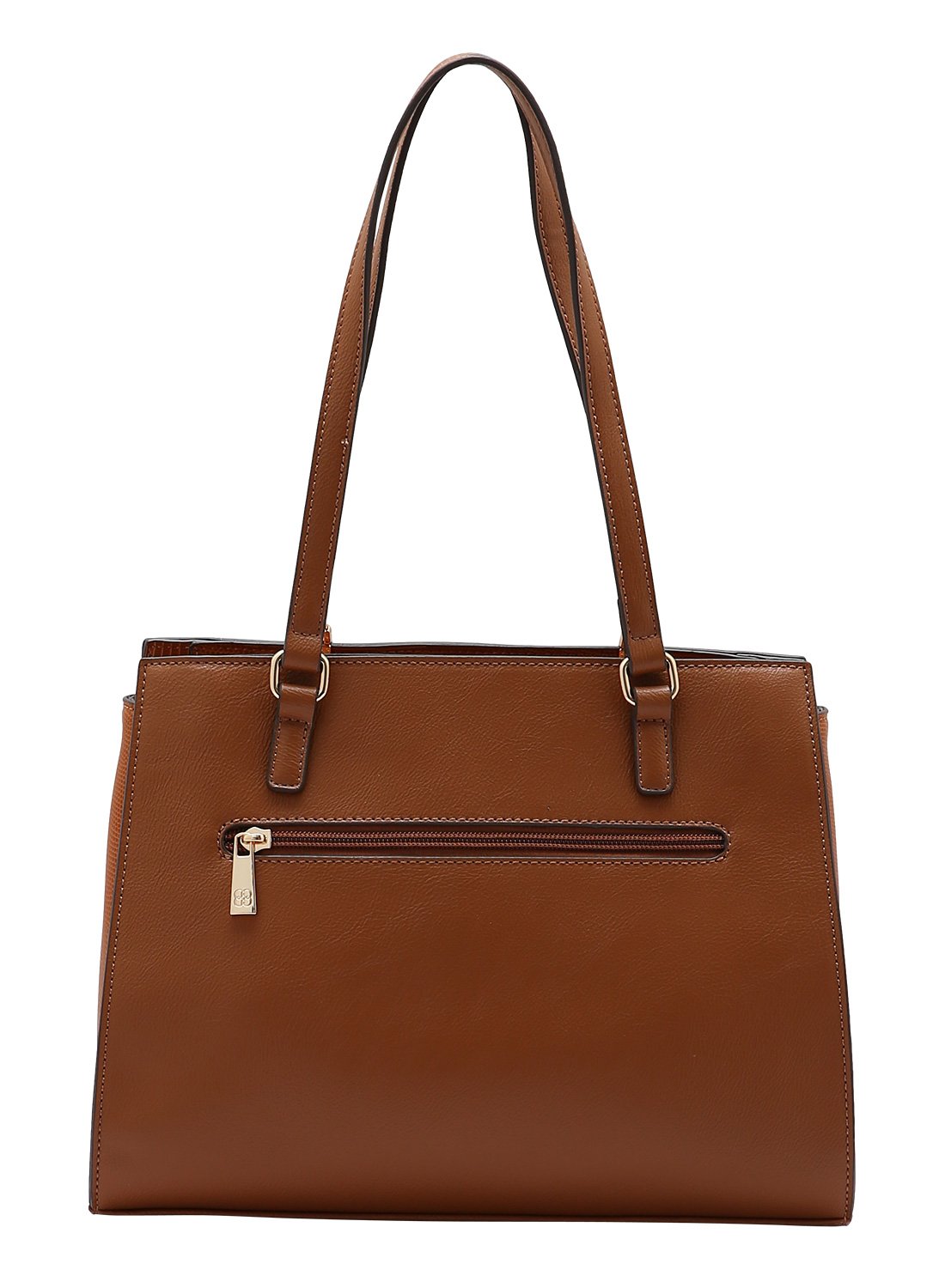 Bolsa Alca de Ombro Marrom Chenson Detalhe Croco Marrom 3