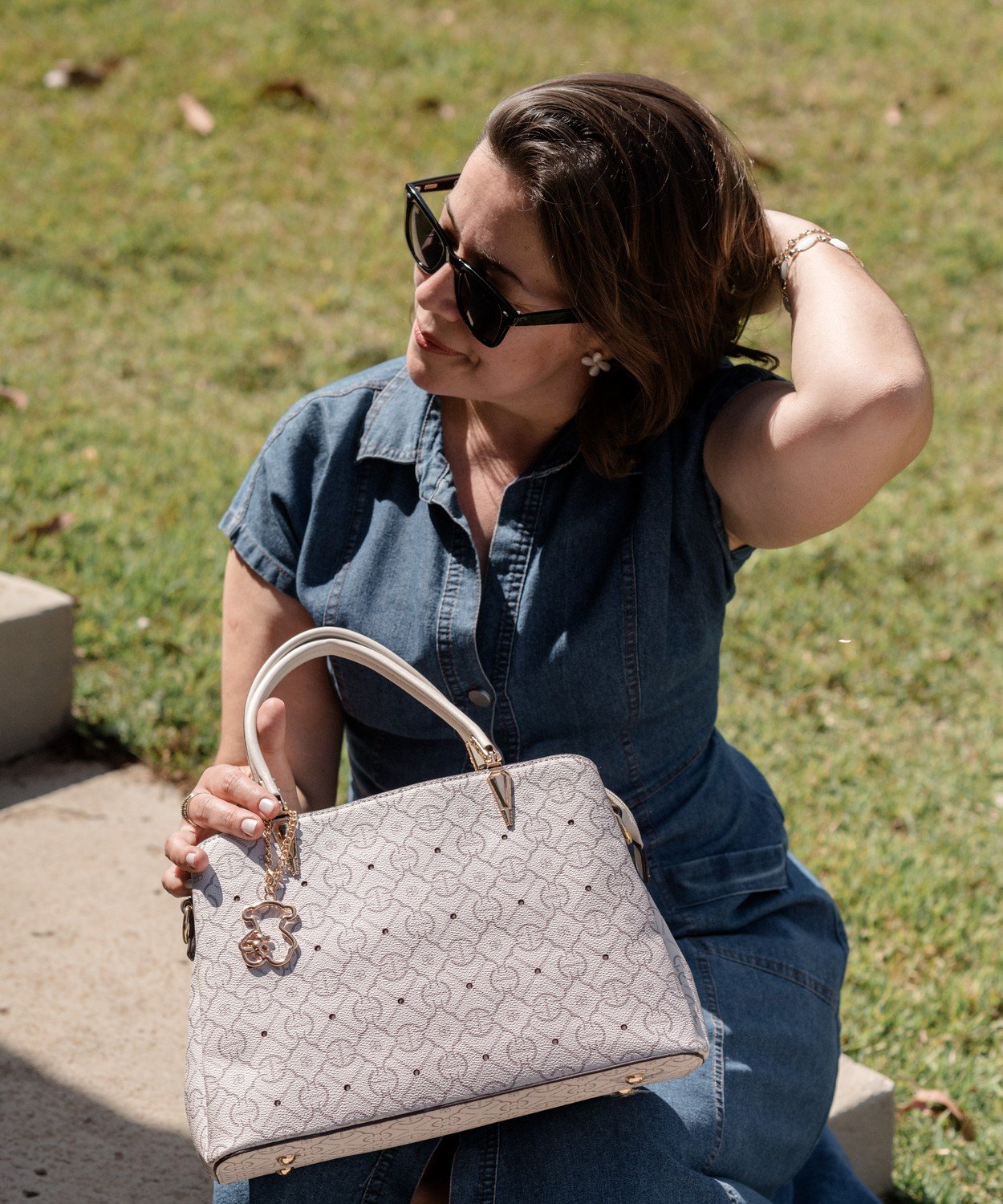 Bolsa Feminina Chenson Classic Cristal Bege Bege 2