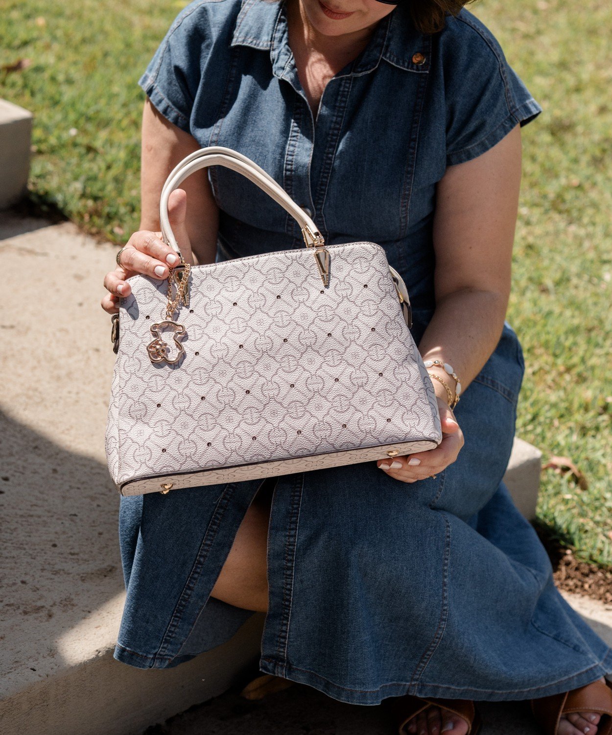 Bolsa Feminina Chenson Classic Cristal Bege Bege 4