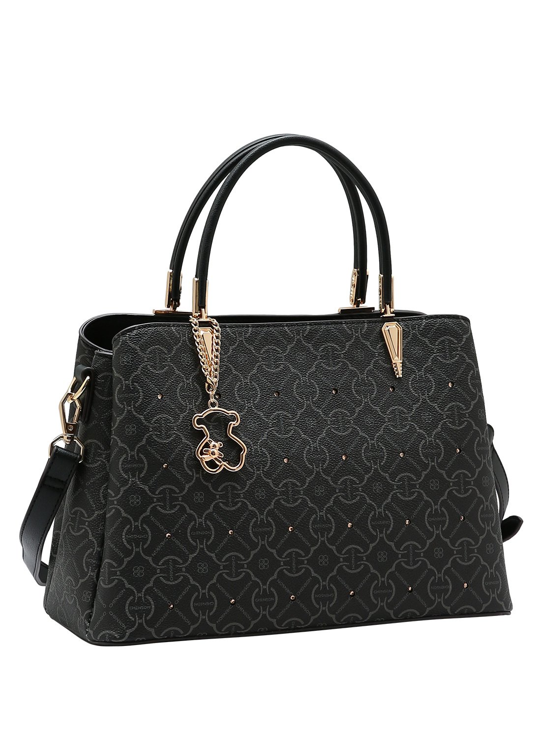 Bolsa Chenson Classic Cristal Estruturada Preta