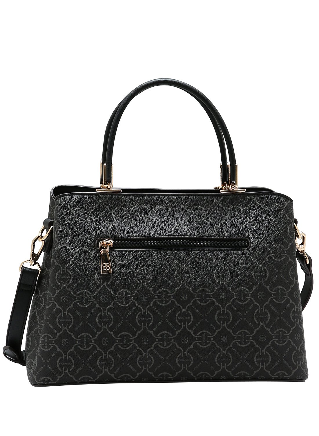 Bolsa Chenson Classic Cristal Estruturada Preta Preto 6