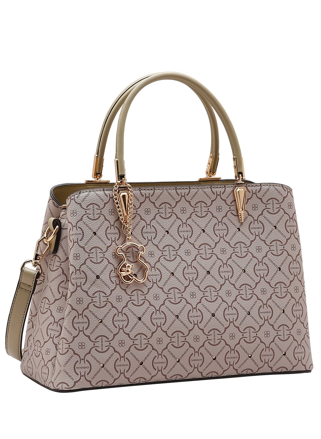  Bolsa Classic Cristal Estruturada Casual - Chenson Natural