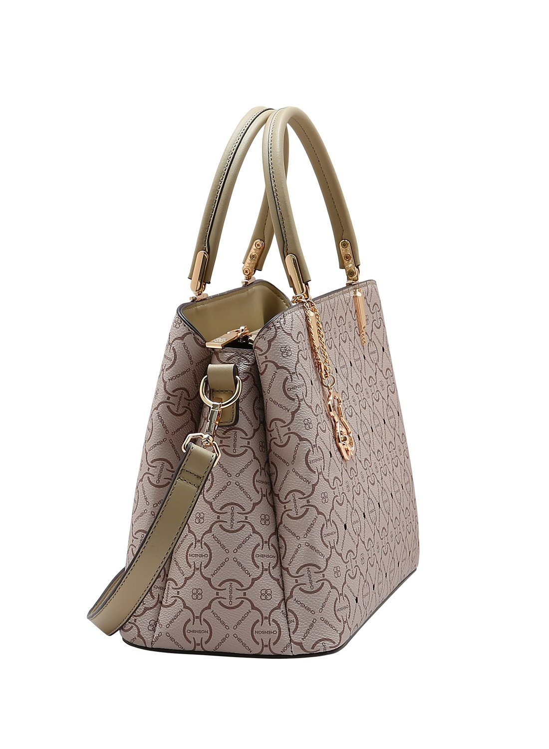  Bolsa Classic Cristal Estruturada Casual - Chenson Natural Bege 3