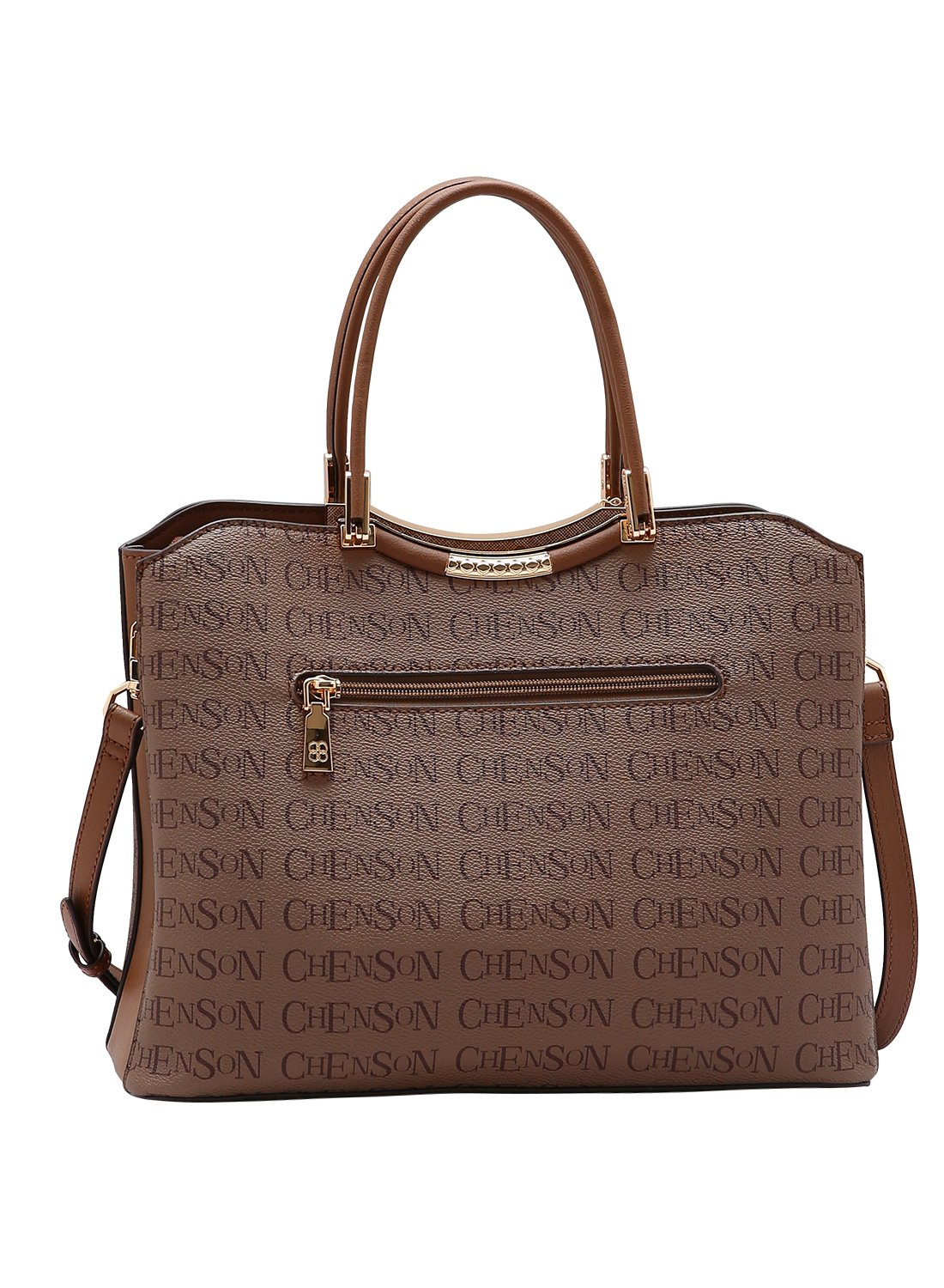 Bolsa Feminina Chenson Cristal Monograma Coracao Cafe Marrom 6