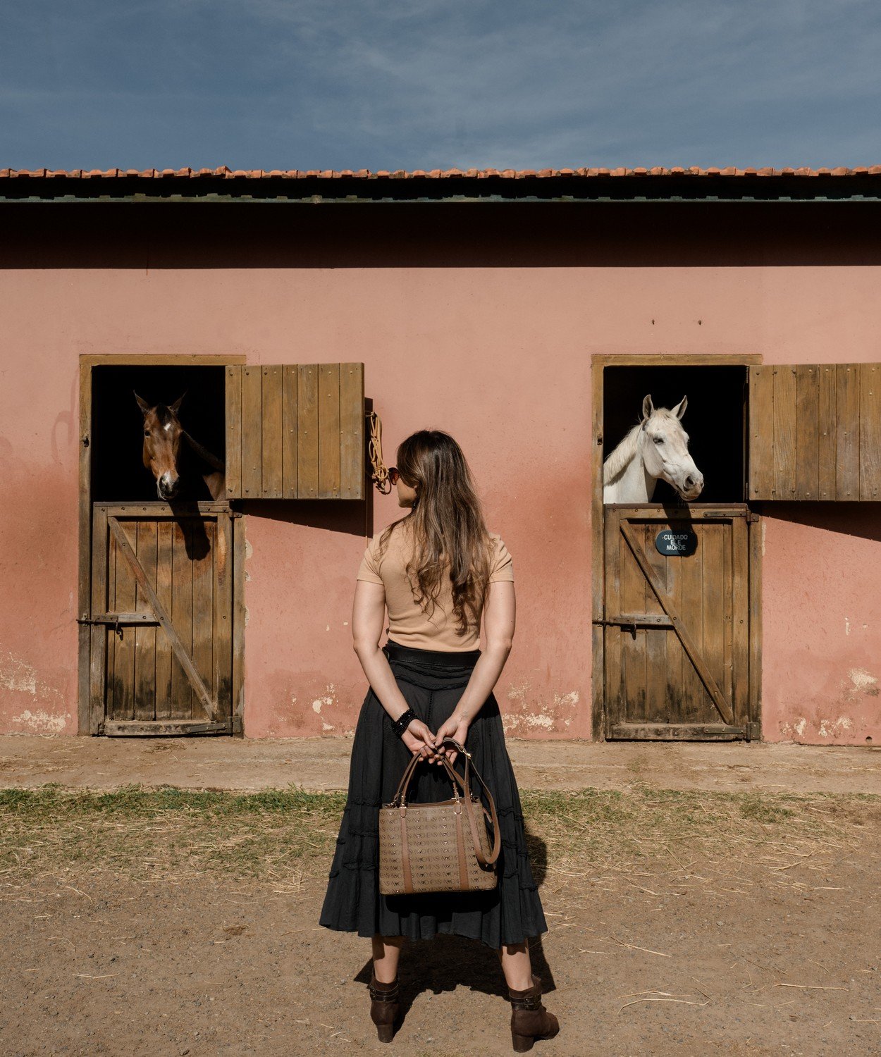 Bolsa Chenson Feminina Cafe Cristal Monograma Coracao Marrom 4