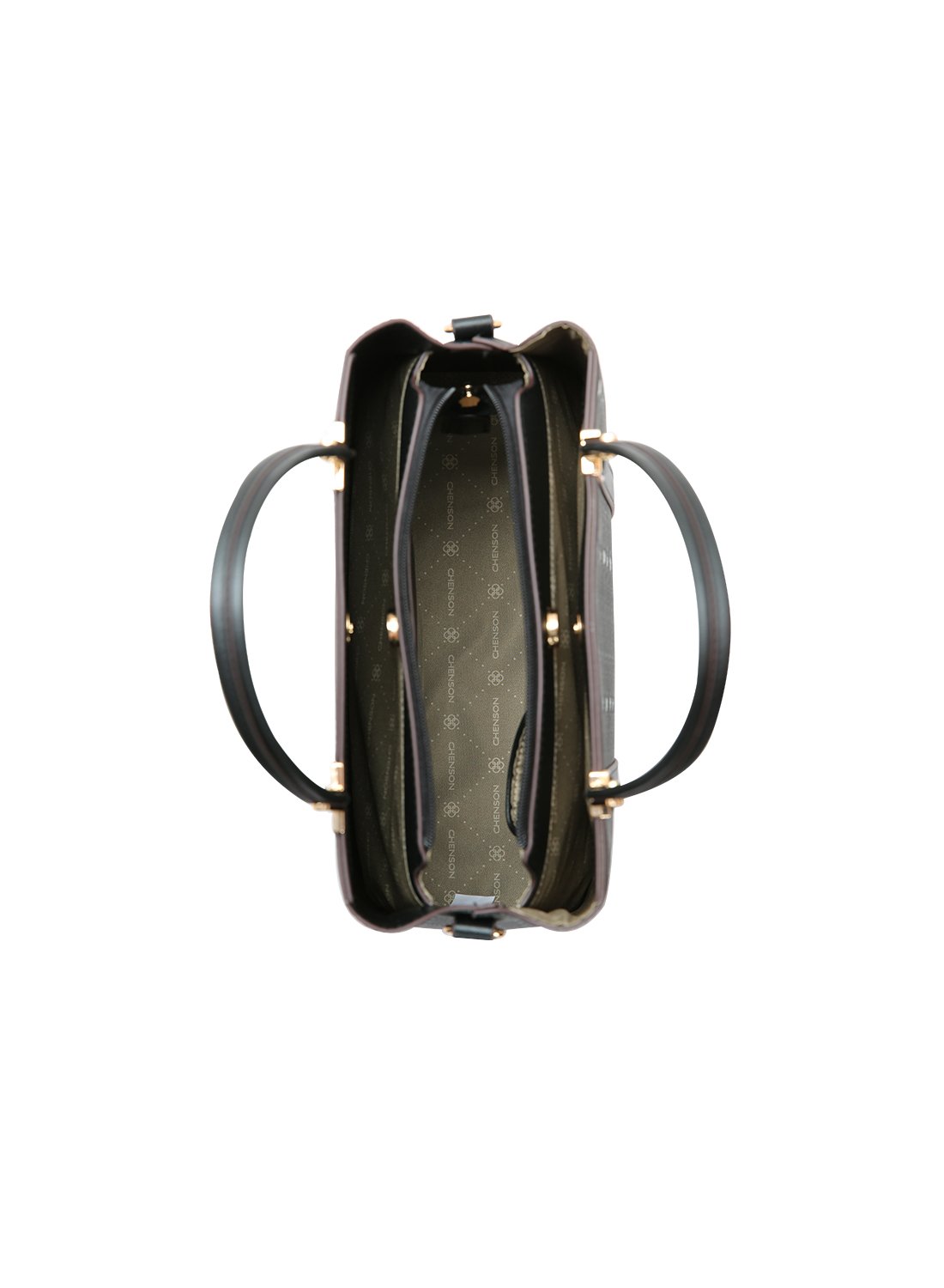 Bolsa Chenson Feminina Cafe Cristal Monograma Coracao Marrom 5