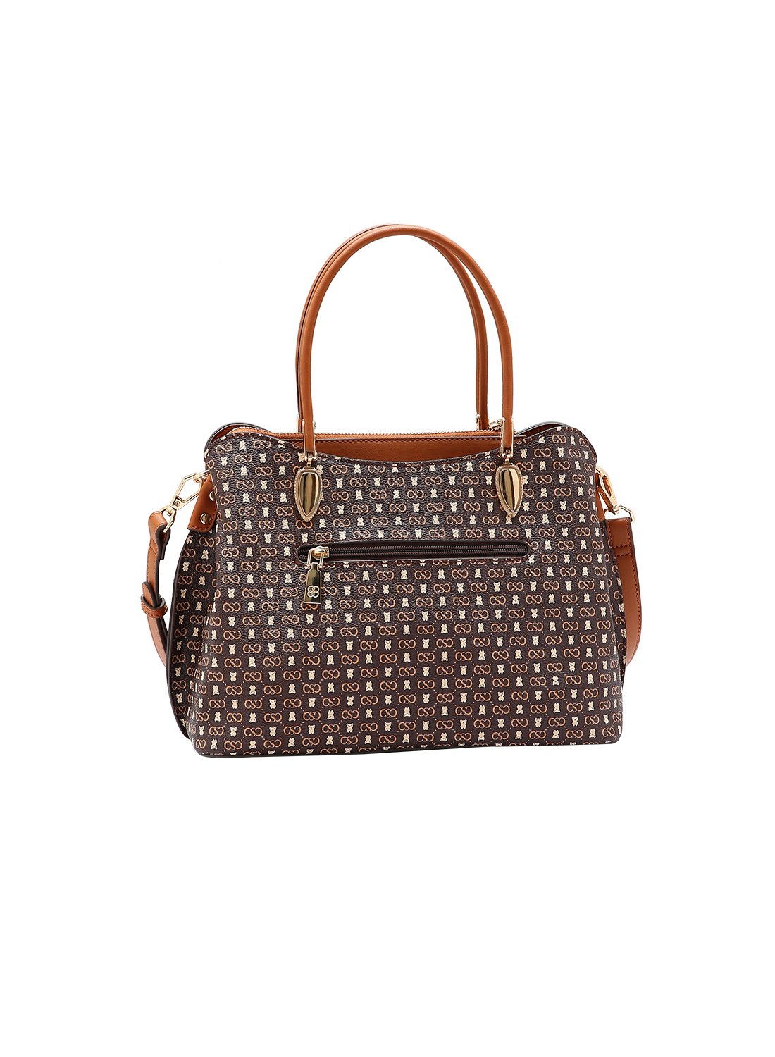 Bolsa Chenson Feminina Cafe Monograma Baby Urso Alca de Mao Marrom 5