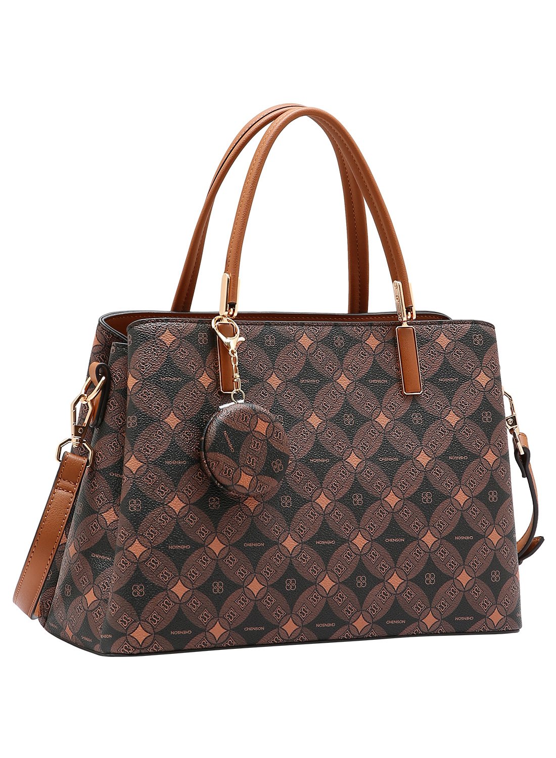 Bolsa Chenson Feminina Cafe Monograma Contemporaneo Alca de Mao