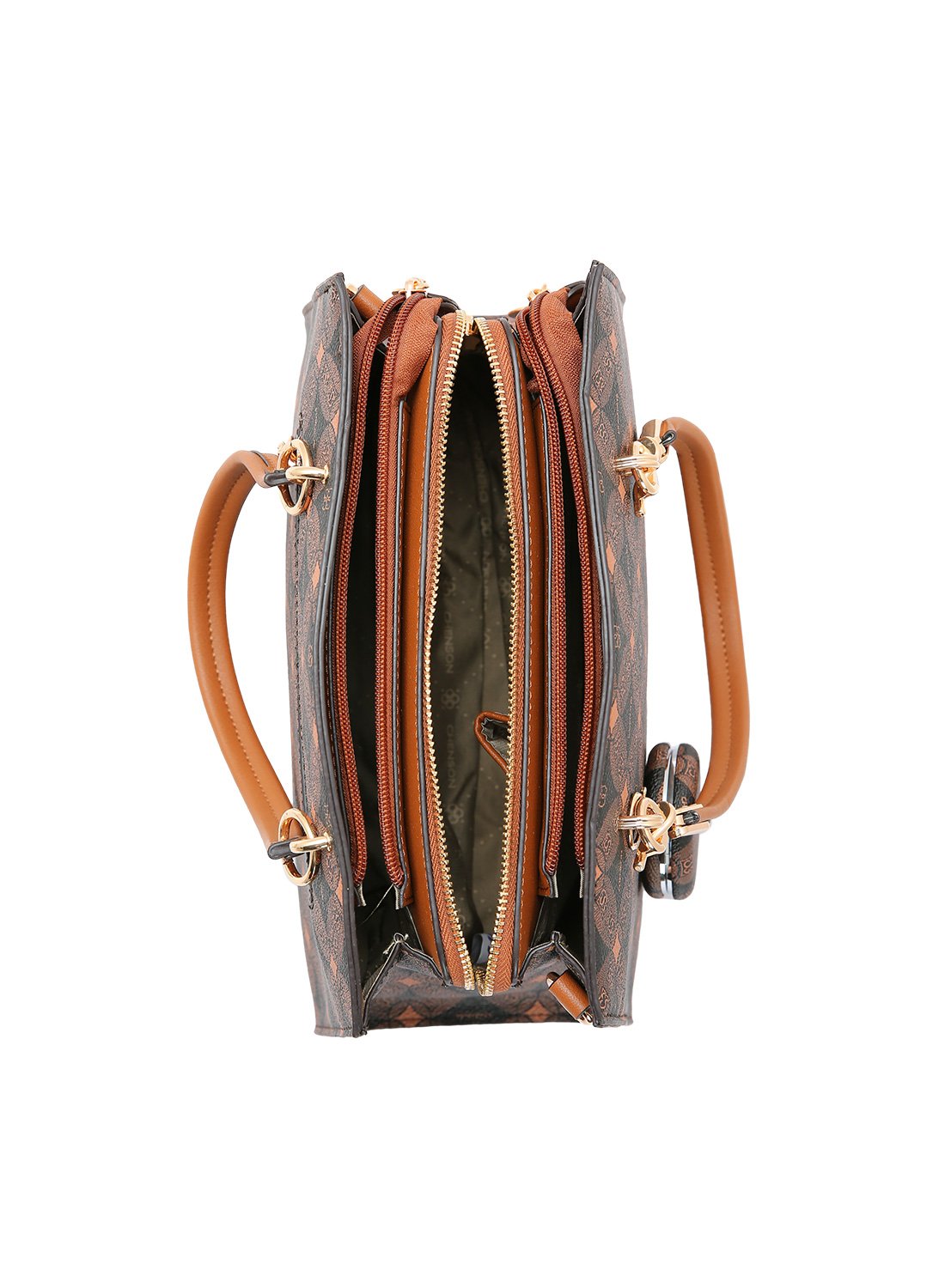 Bolsa Chenson Feminina Original Cafe Alca de Mao - Monograma Contemporanea Marrom 3