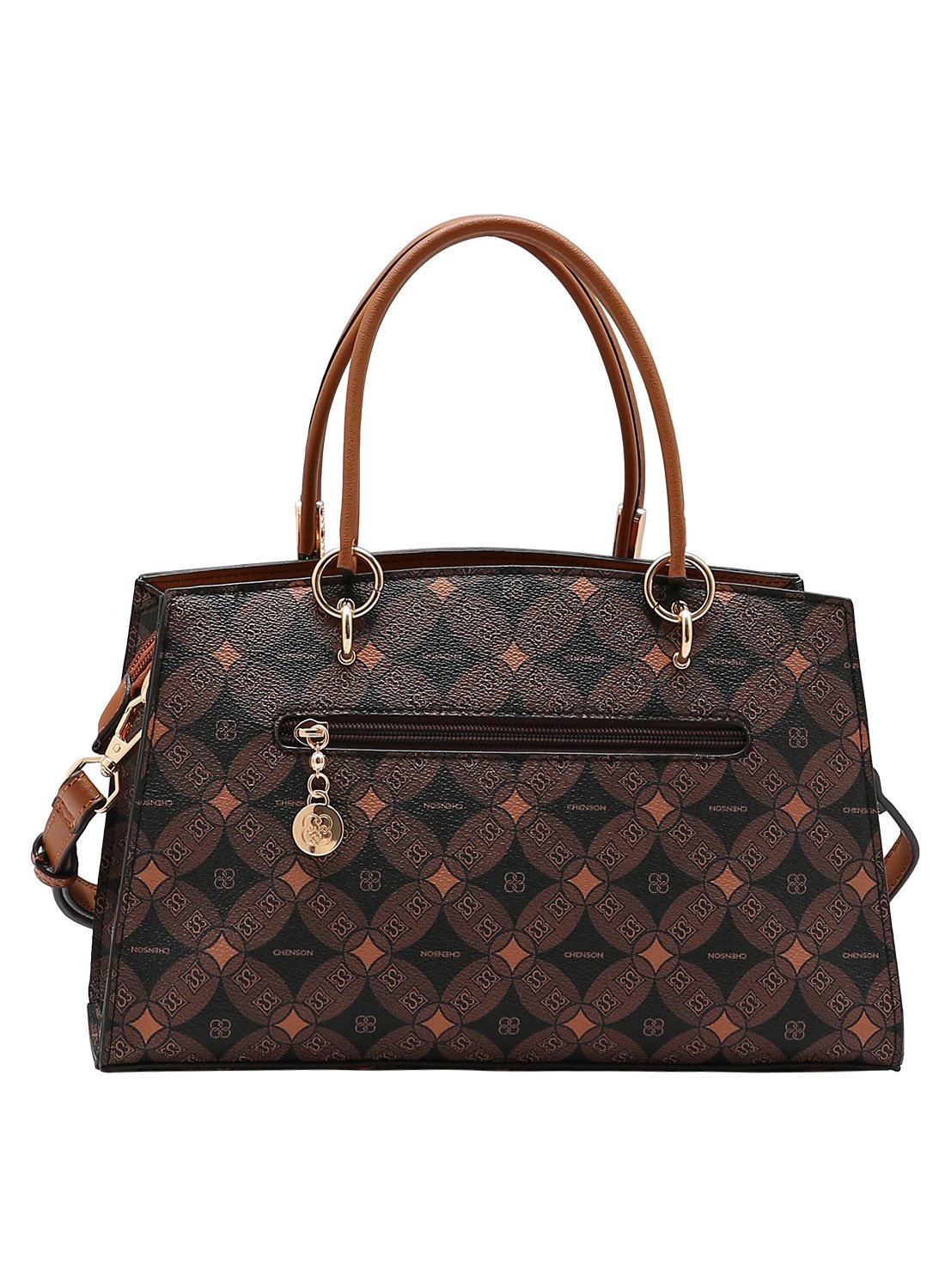 Bolsa Chenson Feminina Original Cafe Alca de Mao - Monograma Contemporanea Marrom 6