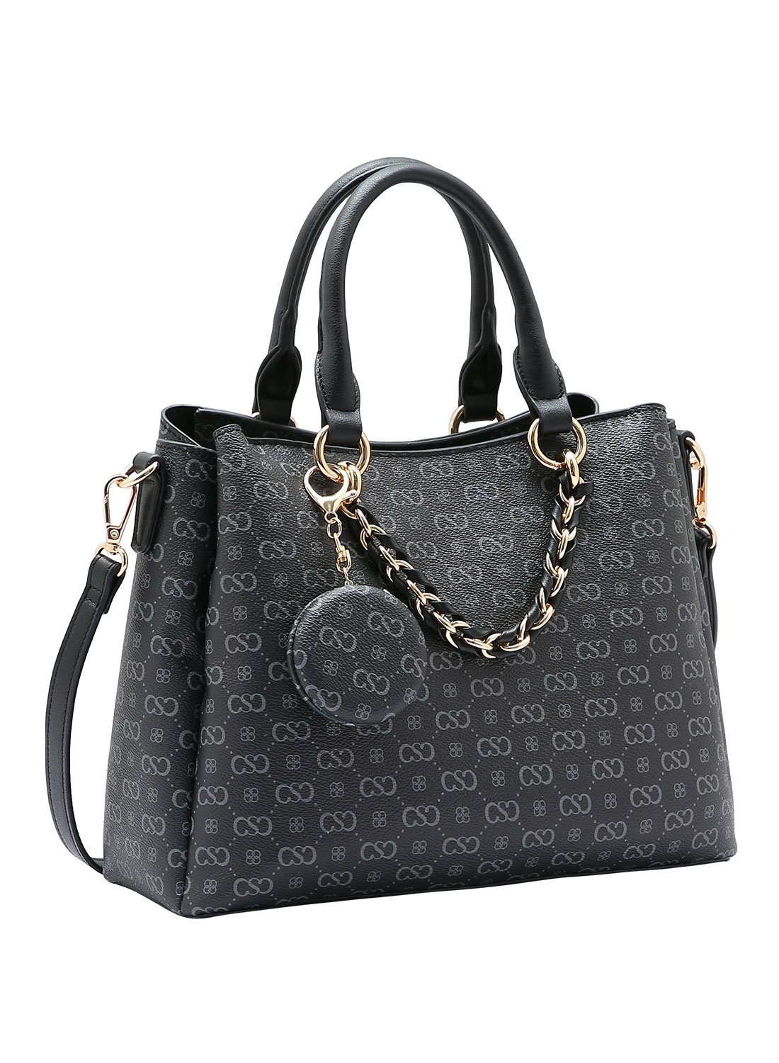 Bolsa Chenson Feminina Preta - Monograma Elegance Alca de Mao