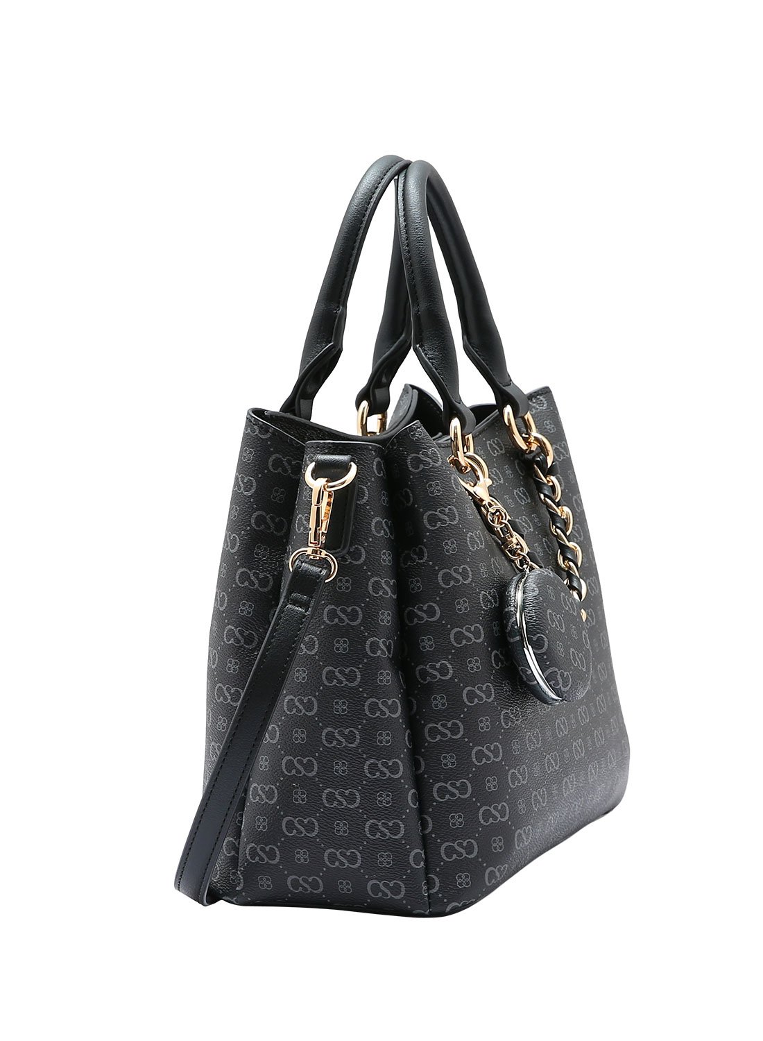 Bolsa Chenson Feminina Preta - Monograma Elegance Alca de Mao Preto 2