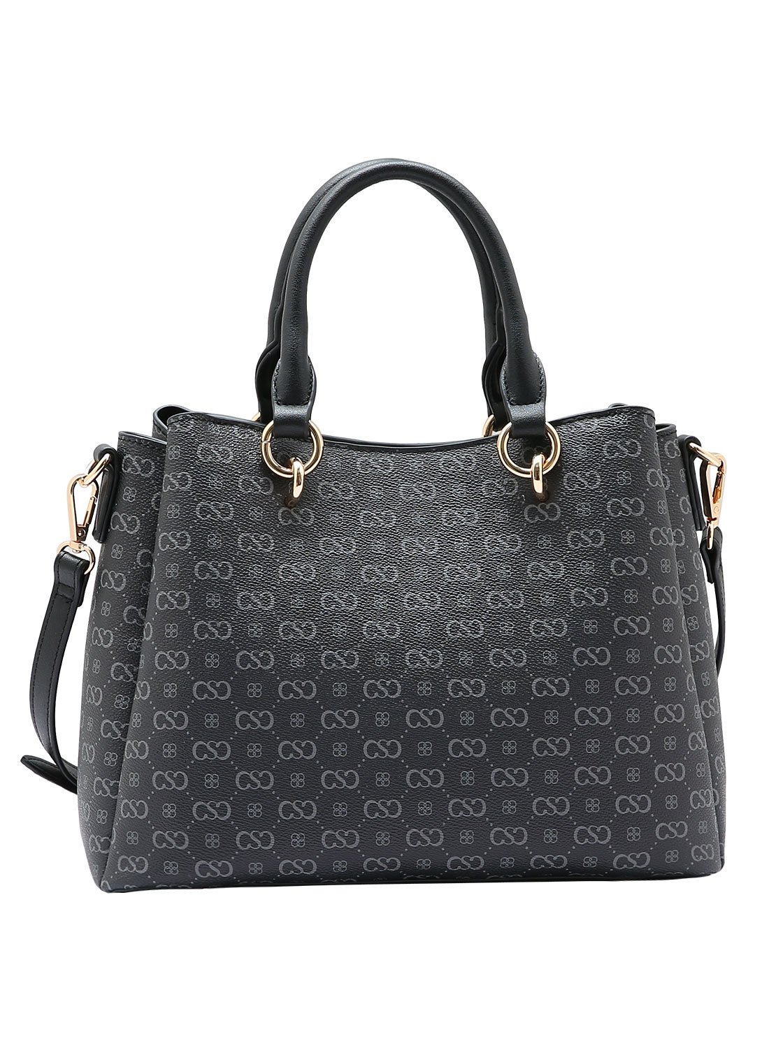 Bolsa Chenson Feminina Preta - Monograma Elegance Alca de Mao Preto 6