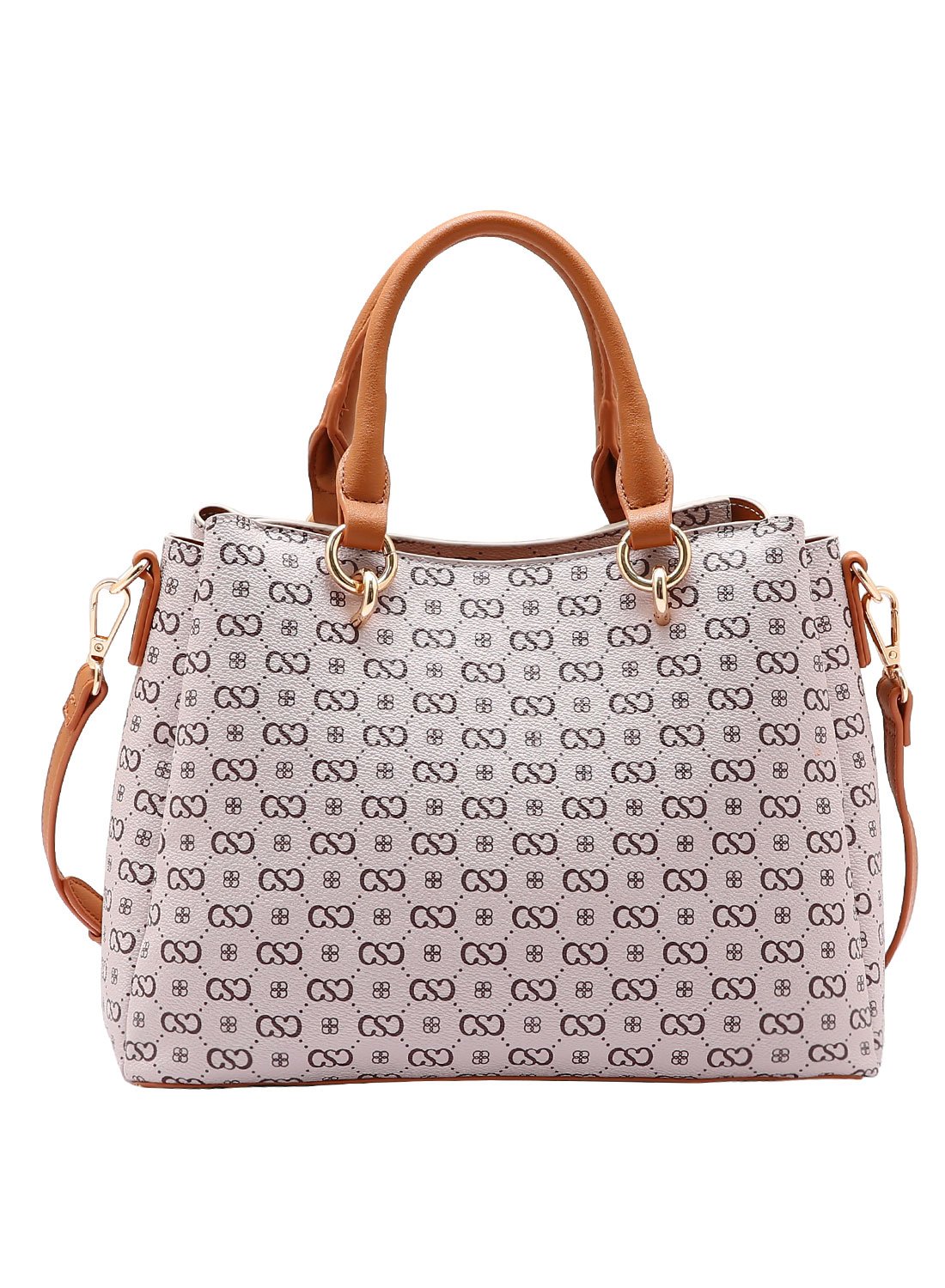 Bolsa Feminina Chenson Original Monograma Elegance - Bege Alca de Mao Bege 6