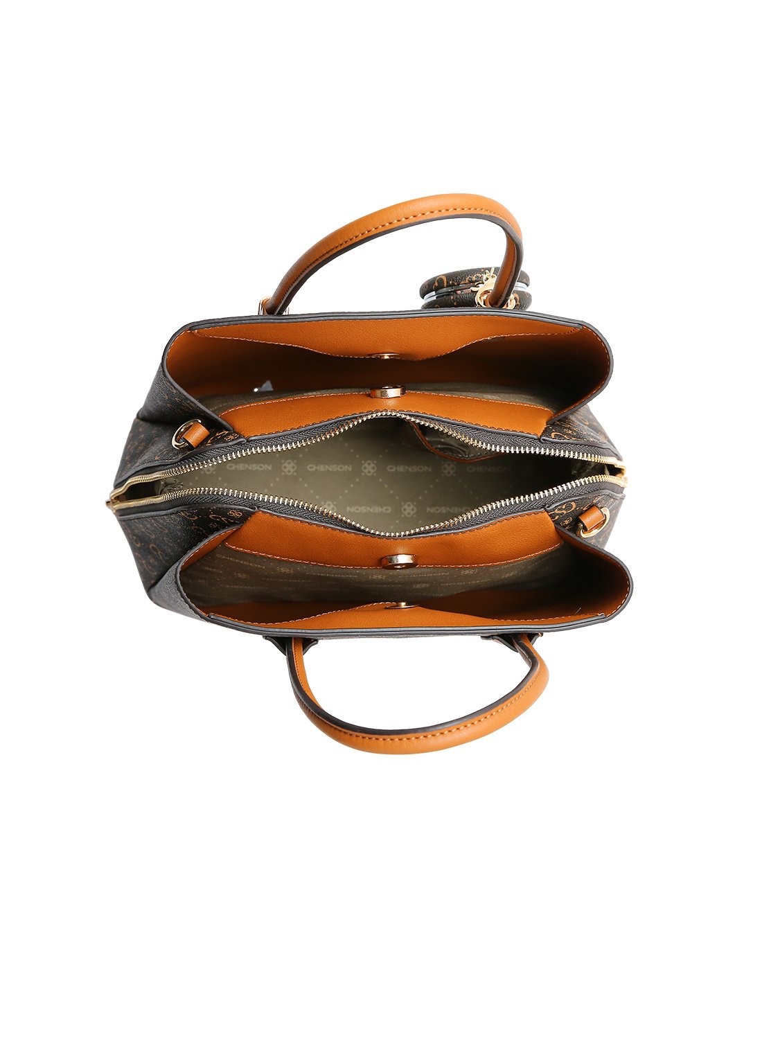 Bolsa Chenson Feminina Bege Monograma Elegance - Alca de Mao Bege 3