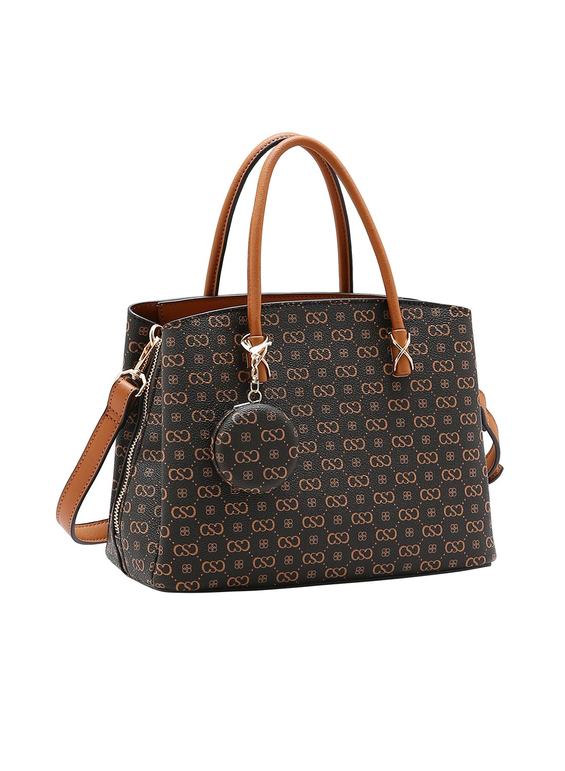 Bolsa Feminina Alca de Mao Chenson Cafe - Original Monograma Elegance