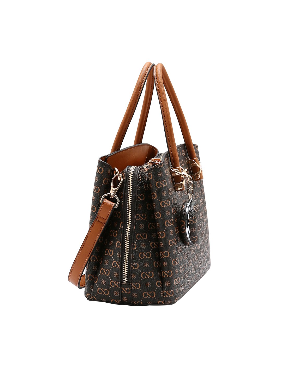 Bolsa Feminina Alca de Mao Chenson Cafe - Original Monograma Elegance Marrom 2