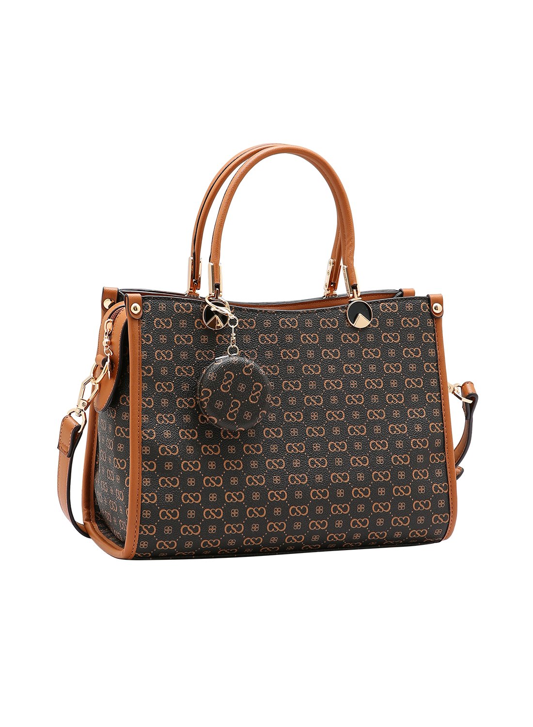 Bolsa Chenson Feminina Cafe Monograma Elegance 