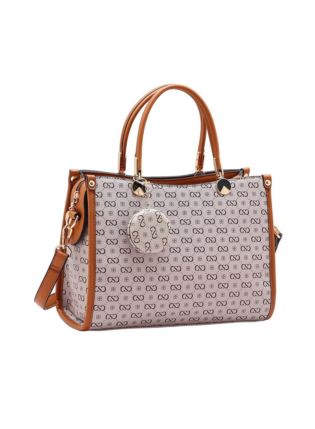 Bolsa Chenson Feminina Bege Original Monograma Elegance - Alca de Mao