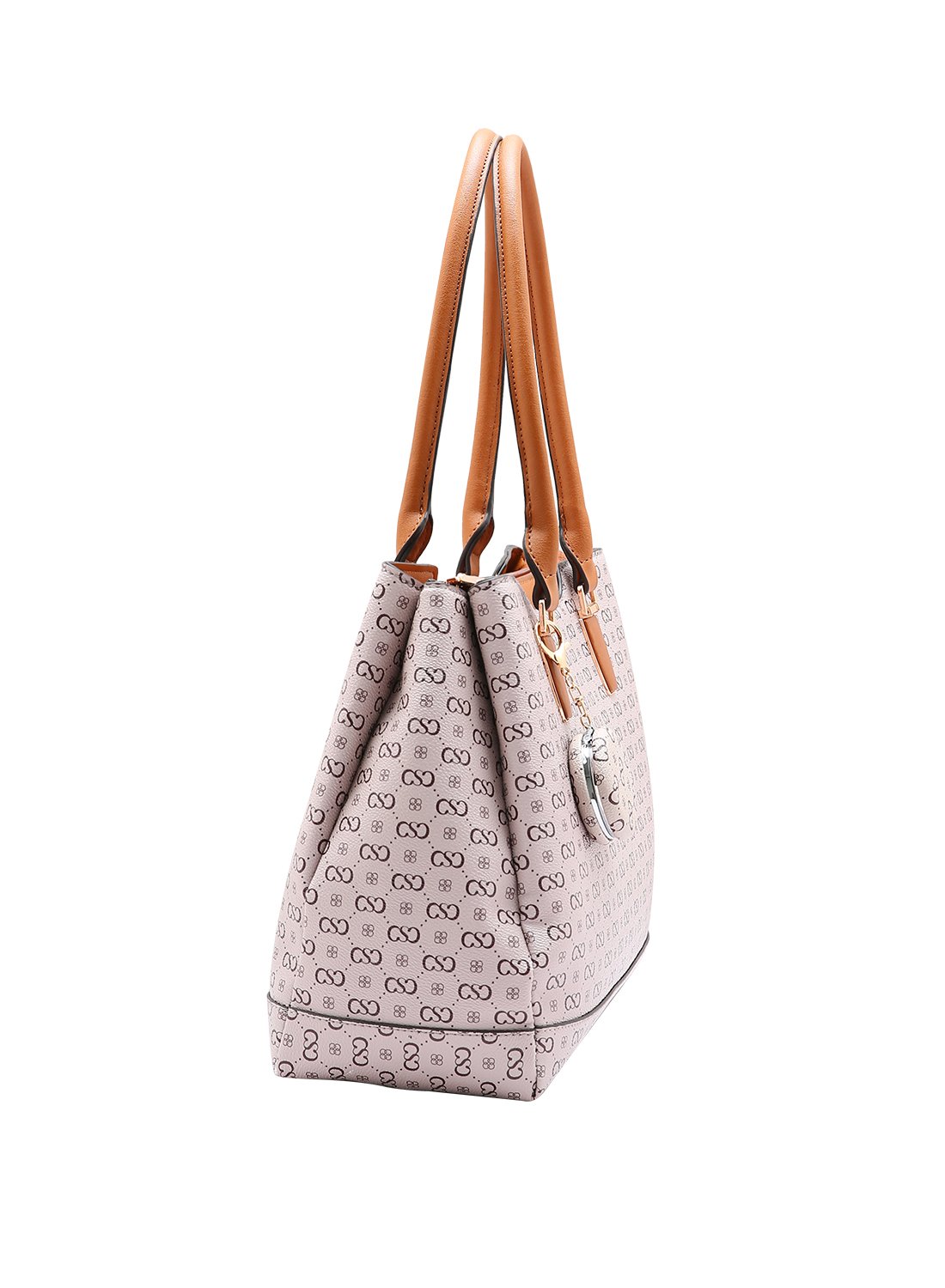 Bolsa Feminina Chenson Monograma Elegance Bege Alca de Ombro Bege 2
