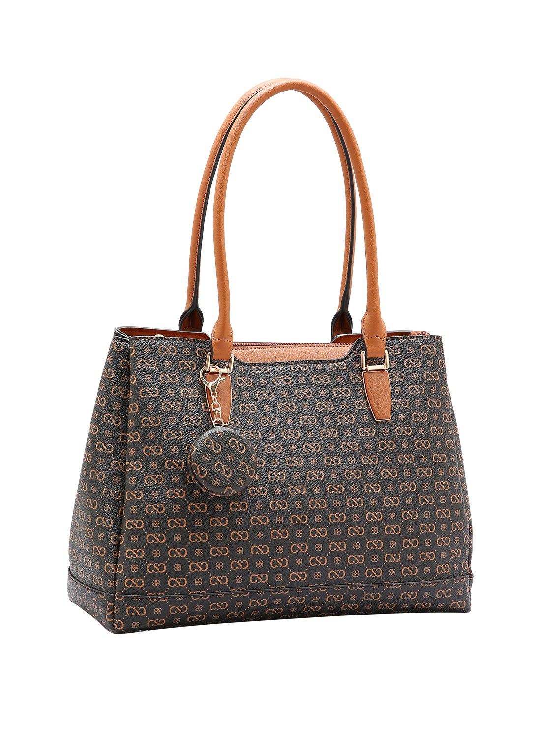 Bolsa Feminina Chenson Monograma Elegance Cafe Alca de Ombro