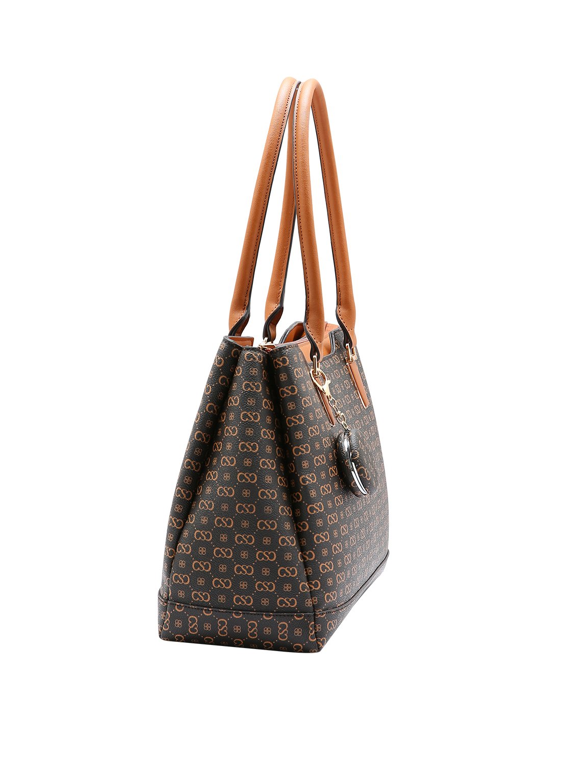 Bolsa Feminina Chenson Monograma Elegance Cafe Alca de Ombro Marrom 5