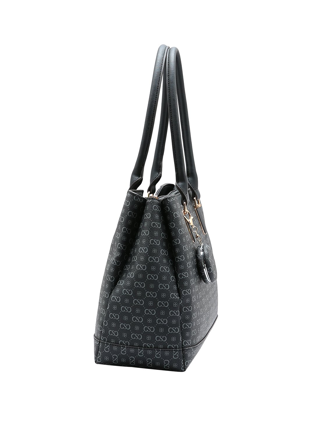 Bolsa Feminina Chenson Monograma Preta de Ombro 