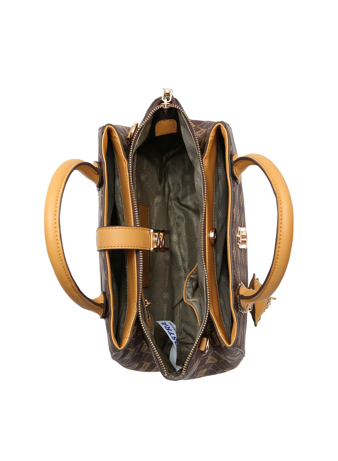 Bolsa Feminina Natural - Original Chenson Monograma Elemento Grafico - Alca Mao Bege 4