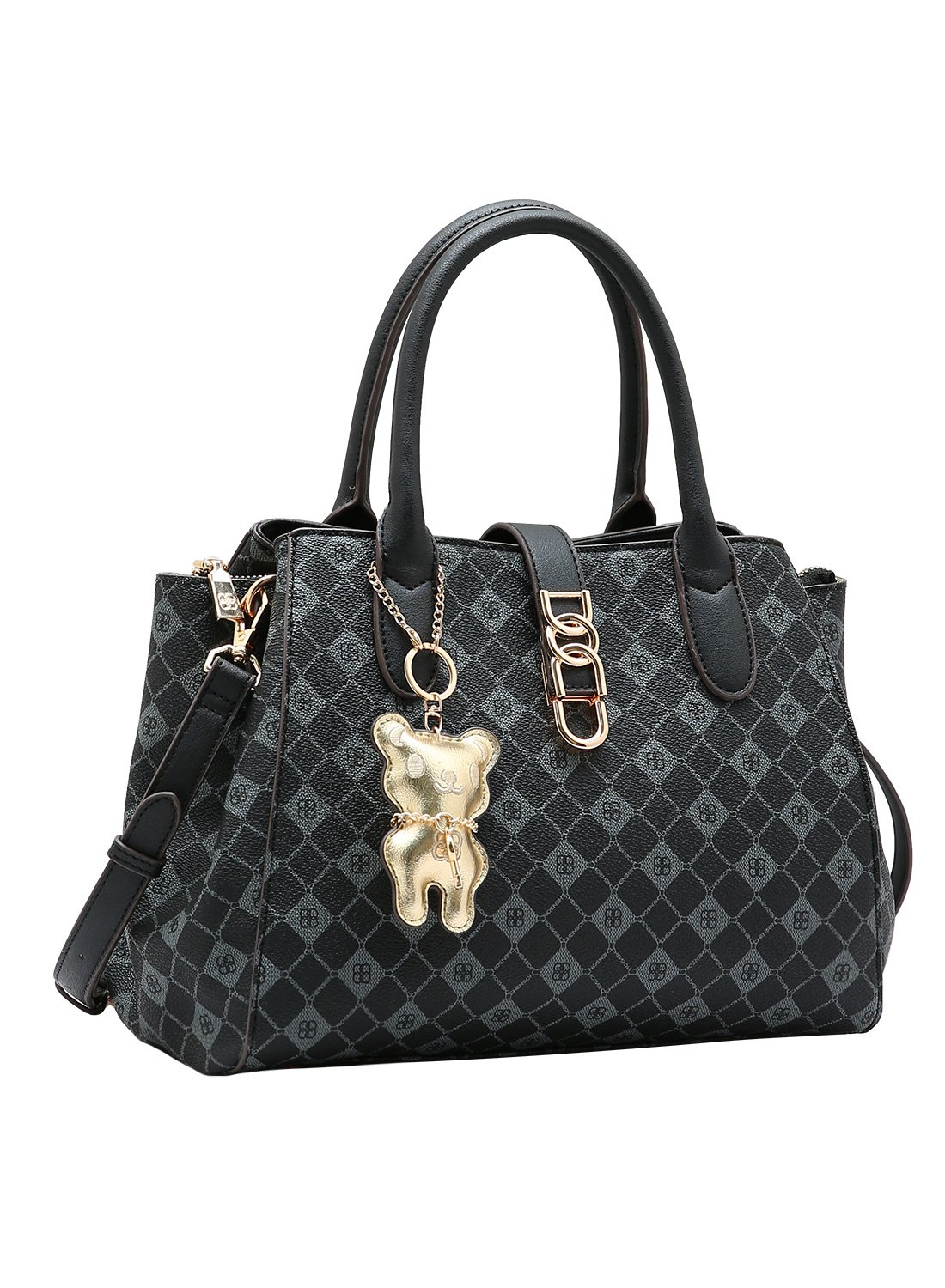 Bolsa Preta Chenson Original Monograma Elemento Grafico - Alca de Mao