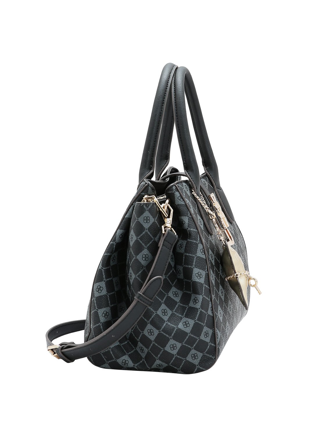 Bolsa Preta Chenson Original Monograma Elemento Grafico - Alca de Mao Preto 2