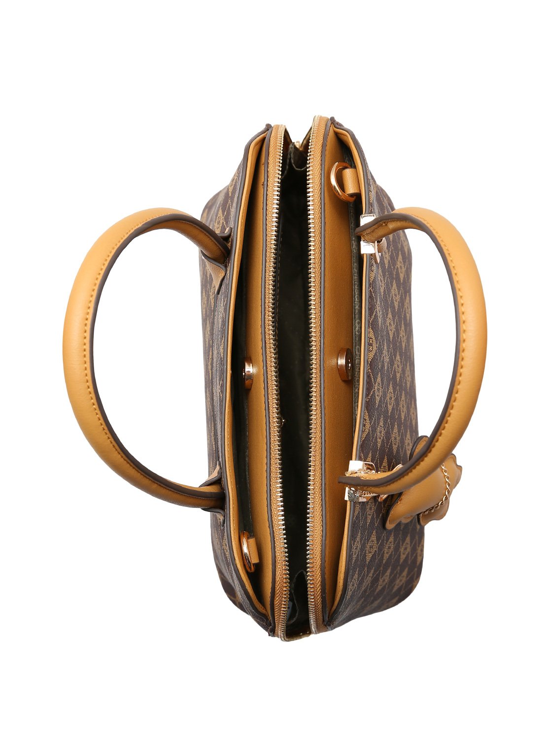 Bolsa Chenson Feminina Original Cafe Monograma Elemento Grafico Marrom 3