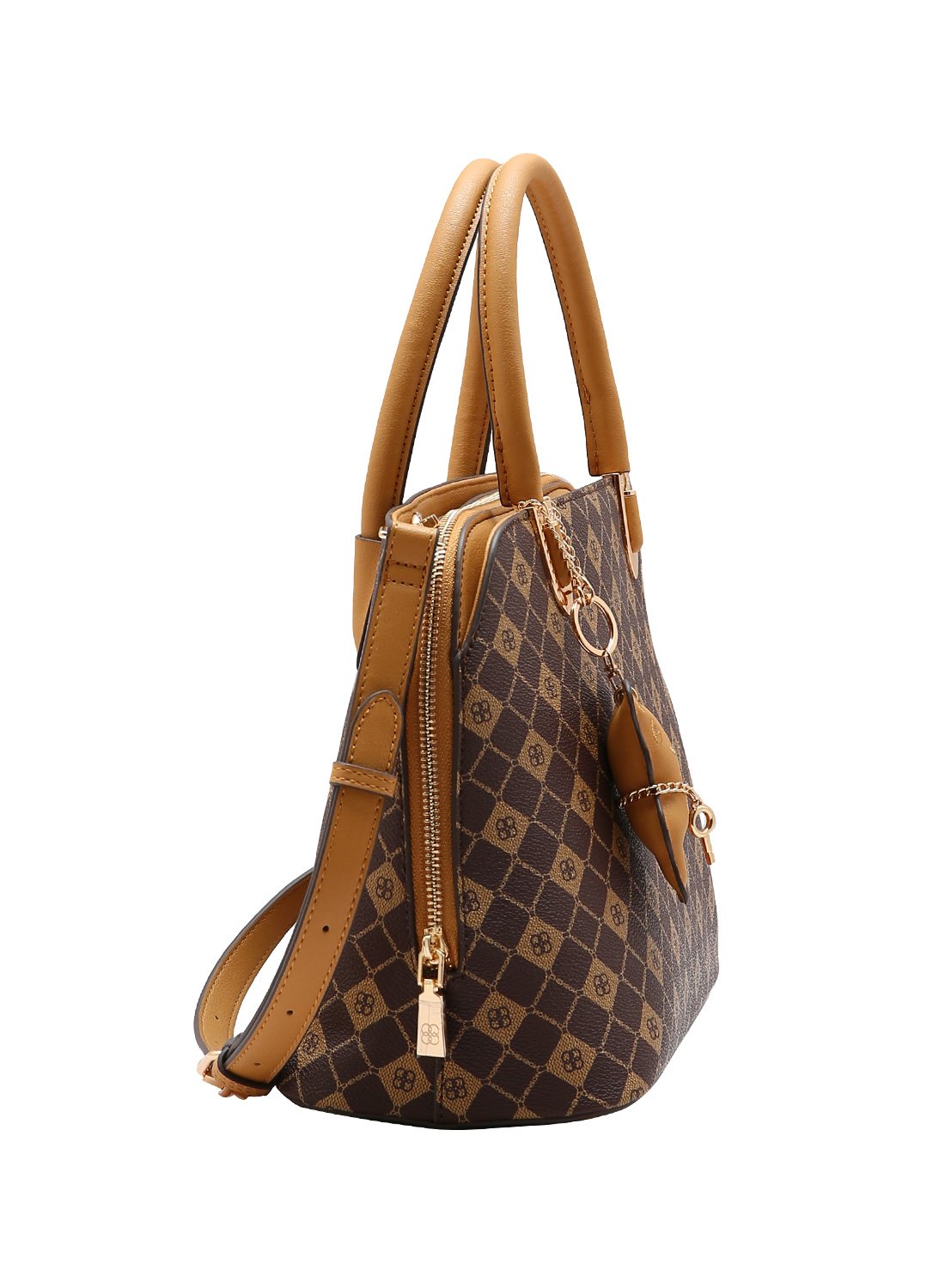 Bolsa Chenson Feminina Original Cafe Monograma Elemento Grafico Marrom 4