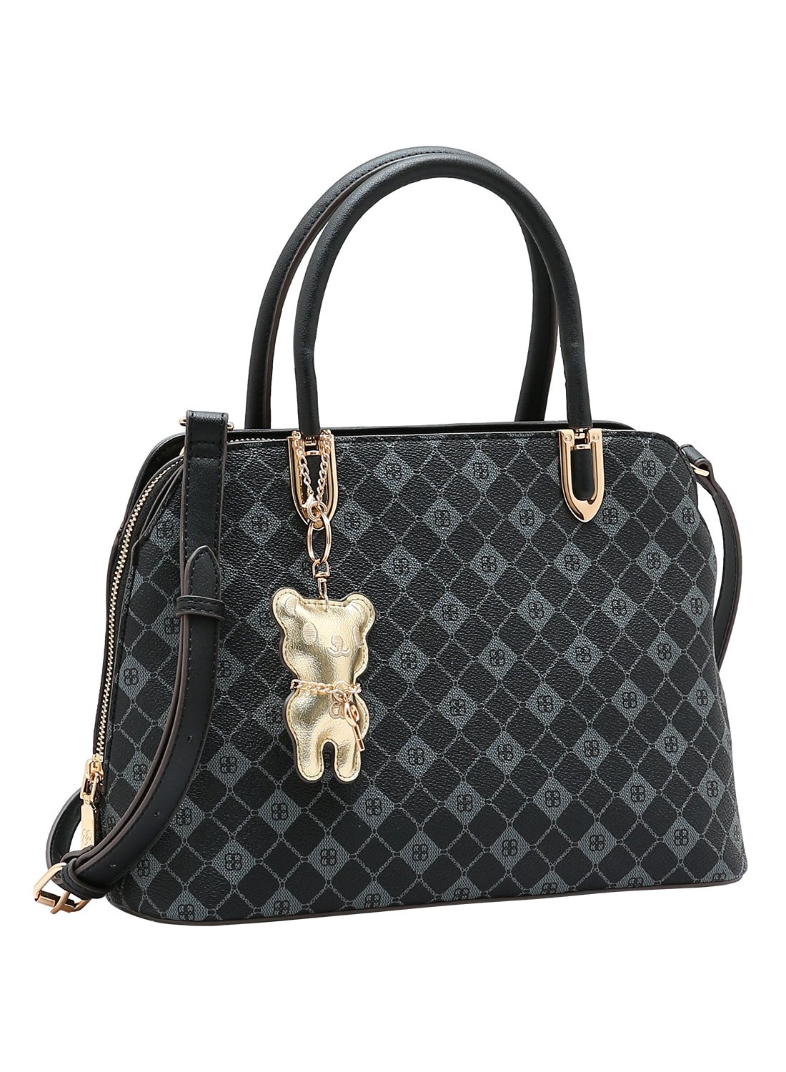 Bolsa Preta Monograma Elemento Grafico Chenson Original Alca de Mao