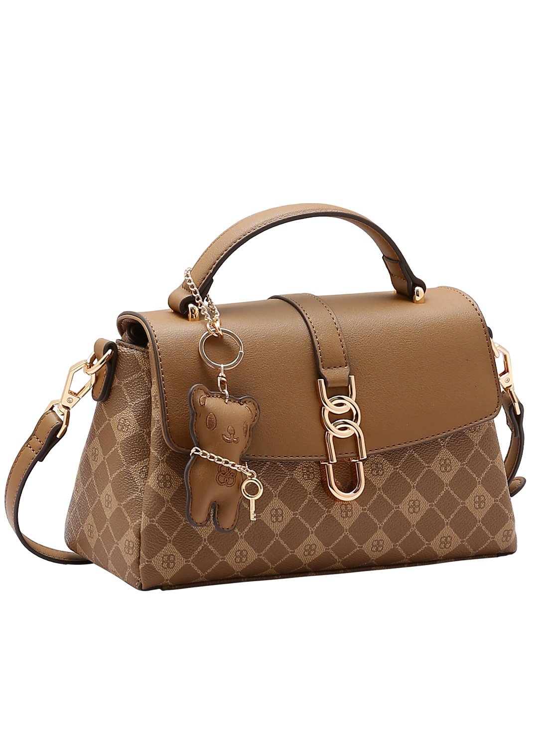 Bolsa Chenson Natural Monograma Elemento Grafico - Alca Transversal