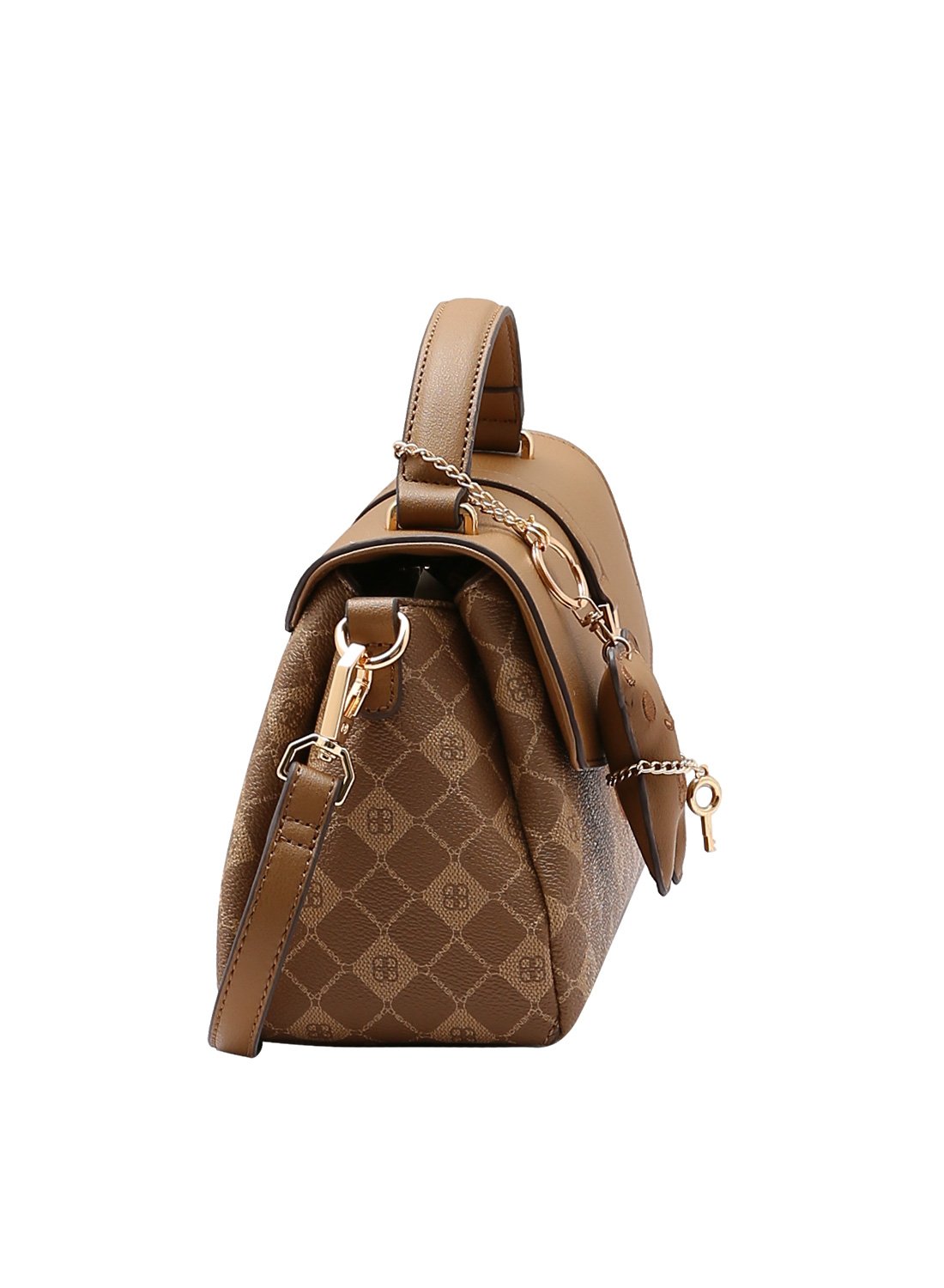 Bolsa Chenson Natural Monograma Elemento Grafico - Alca Transversal Bege 3