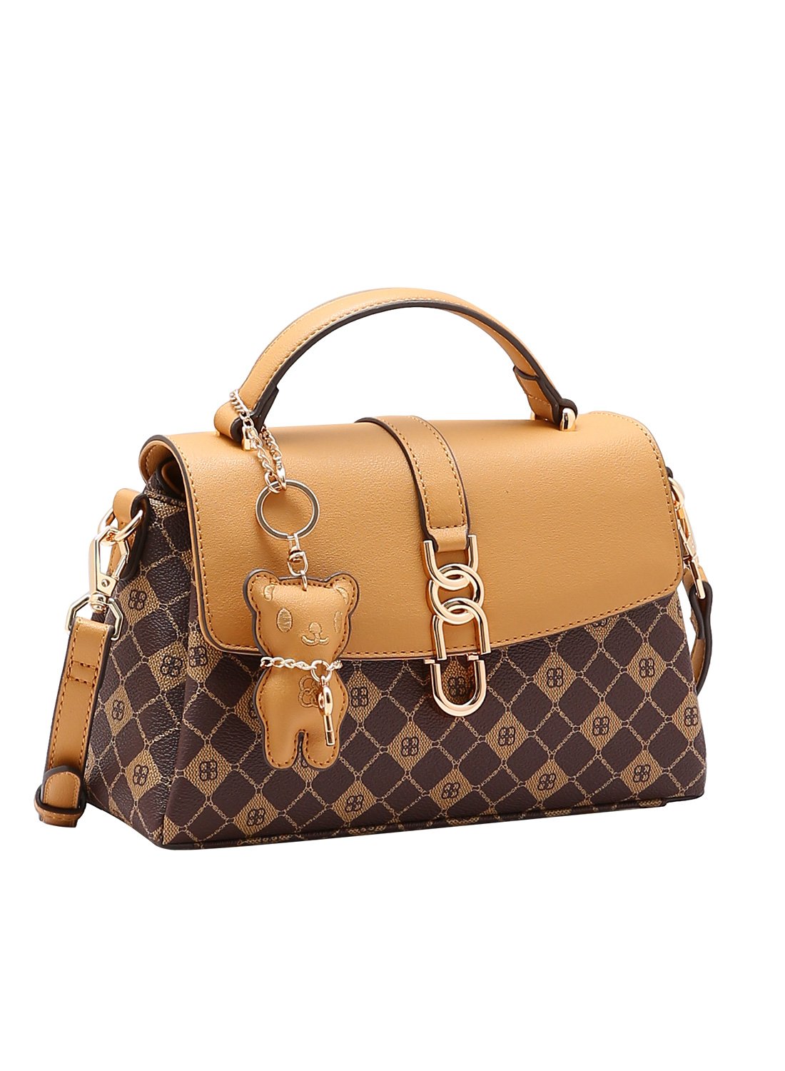 Bolsa Alca Transversal Cafe Chenson Original - Monograma Elemento Grafico