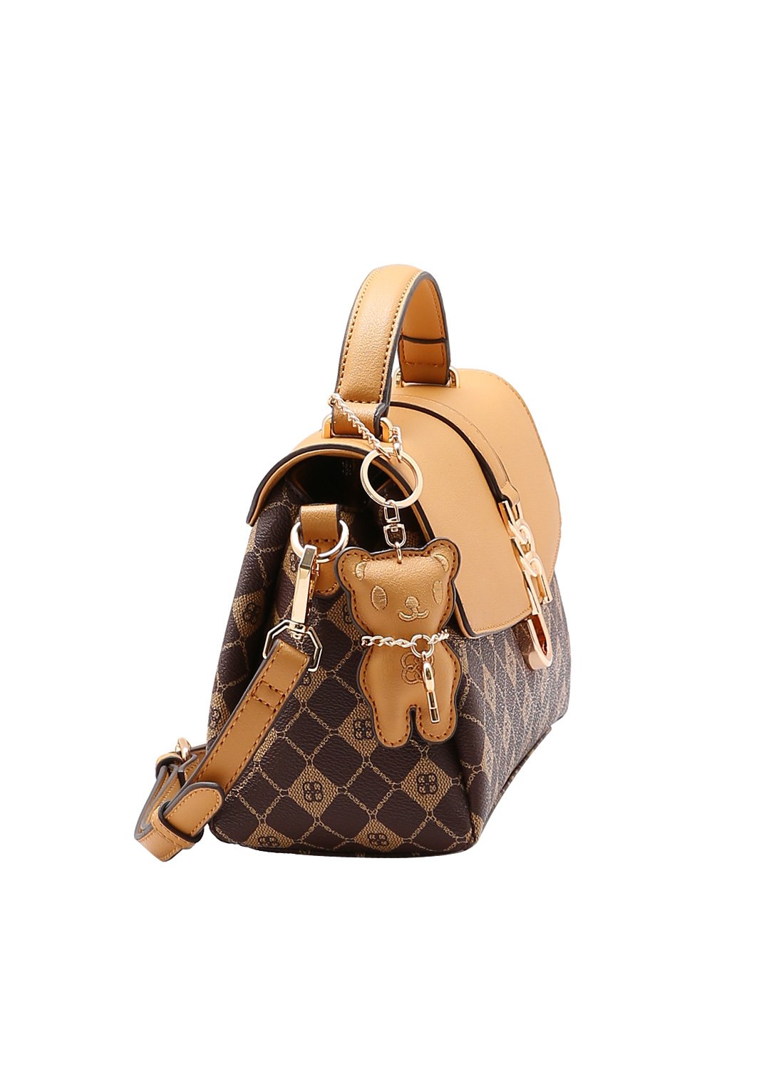 Bolsa Alca Transversal Cafe Chenson Original - Monograma Elemento Grafico Marrom 3