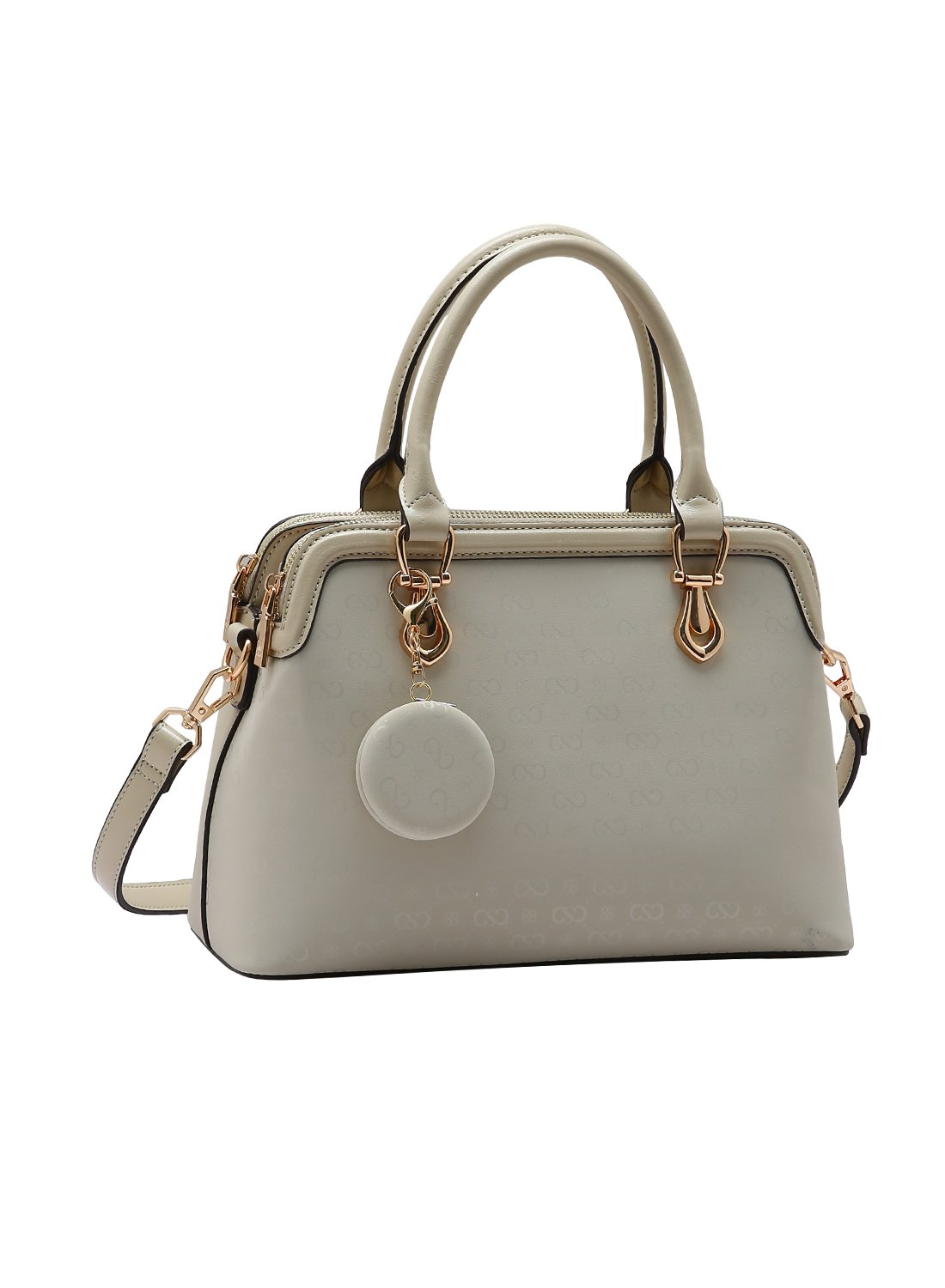 Bolsa Feminina Nude Original Chenson - Relevo Monograma - Alca de Mao