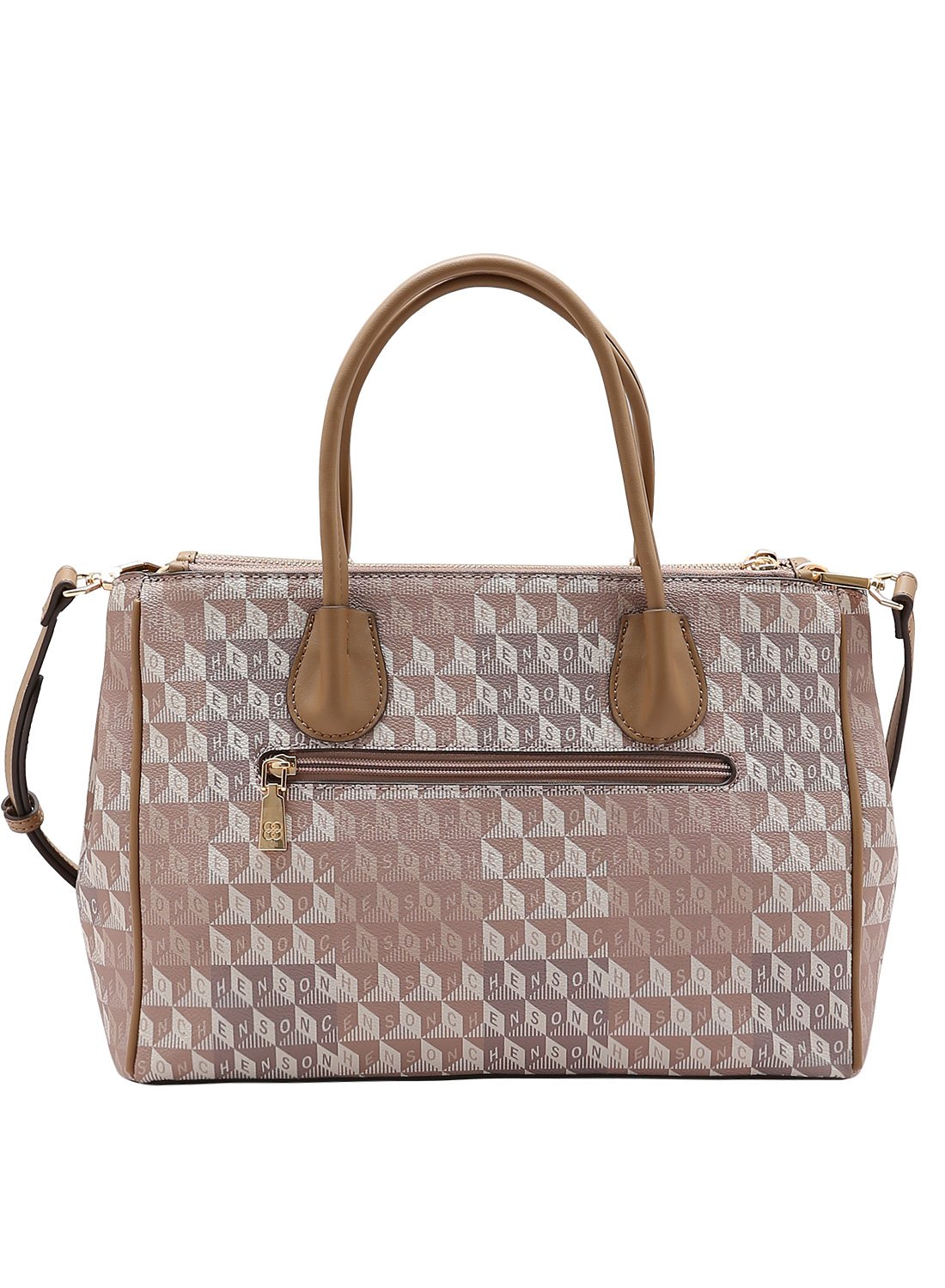 Bolsa Chenson Original Bege Monograma Tridimensional - Alca de Mao Bege 7