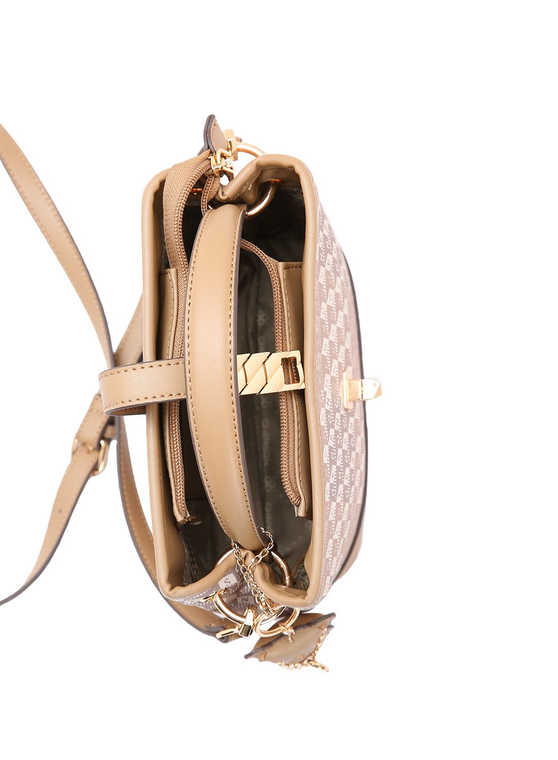 Bolsa Chenson Alca de Mao Original Vinho - Monograma Tridimensional Vermelho 2