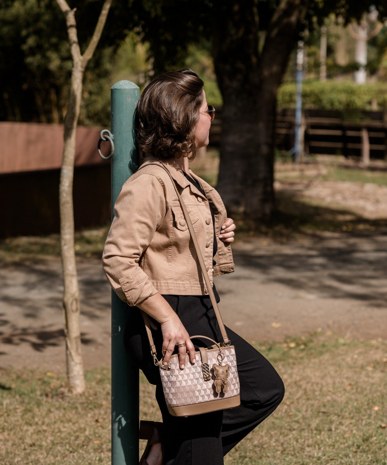 Bolsa Chenson Alca de Mao Original Vinho - Monograma Tridimensional Vermelho 5