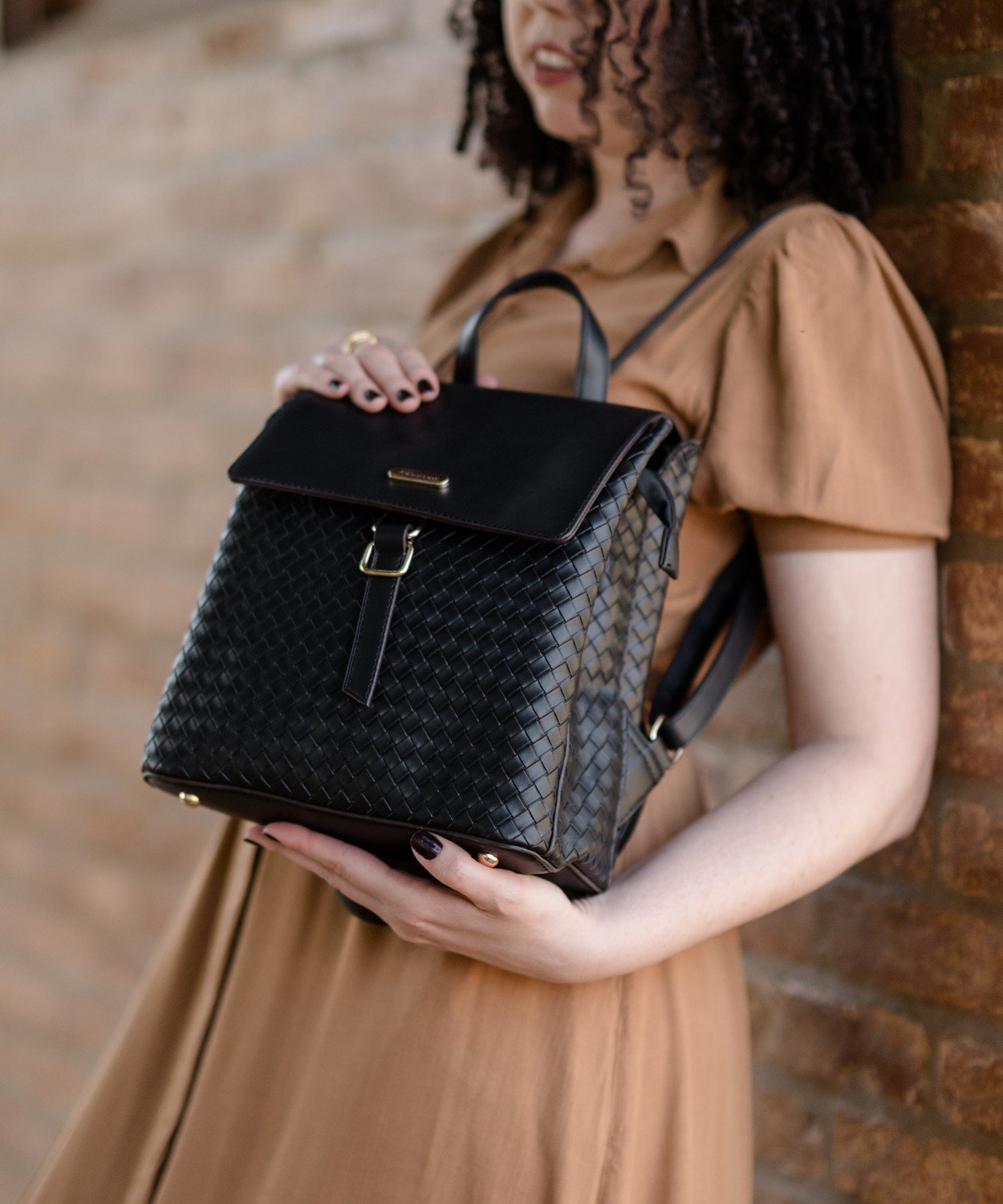 Mochila Chenson Contrastes Preta Original Design Exclusivo Preto 2