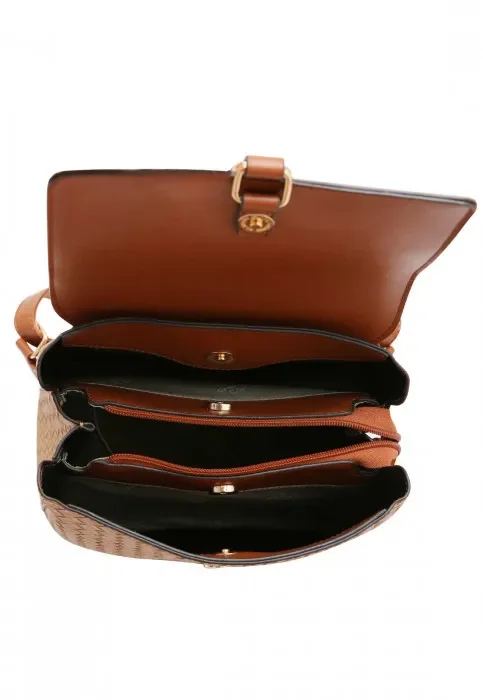 Mochila Original Chenson Cafe Contrastes Conforto e Estilo Marrom 5