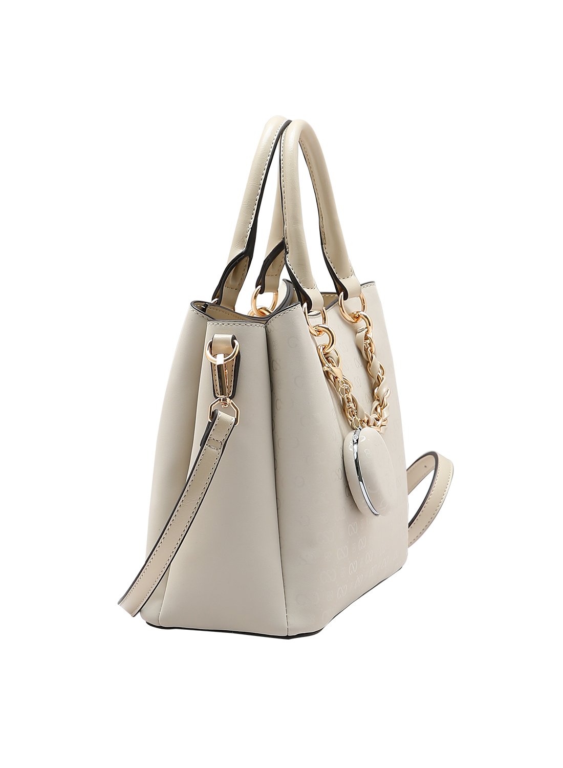 Bolsa Chenson Relevo Monograma Nude Original - Alca de Mao Bege 2