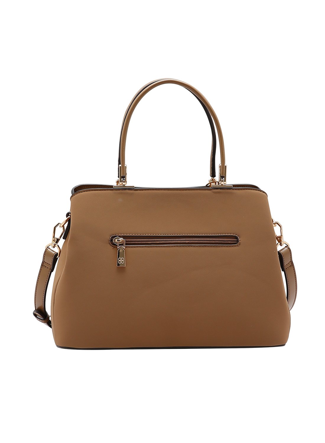 Bolsa de Mao Chenson Marrom Relevo Monograma Sofisticada Marrom 4