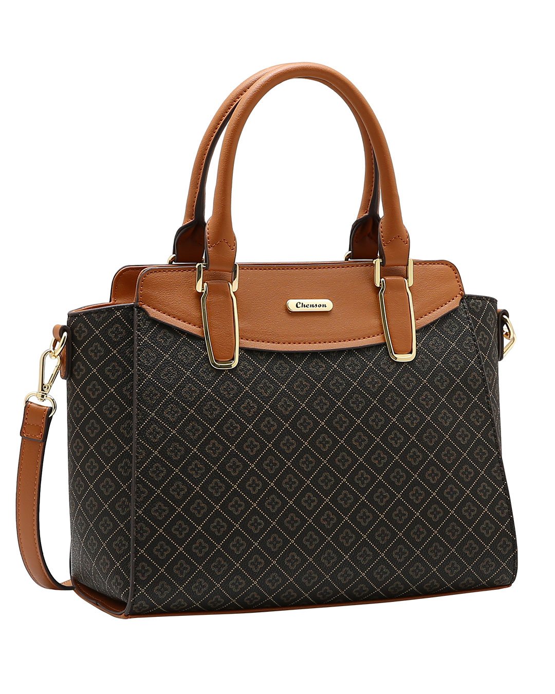 Bolsa Cafe Linha Elemento Grafico Chenson Marrom 1