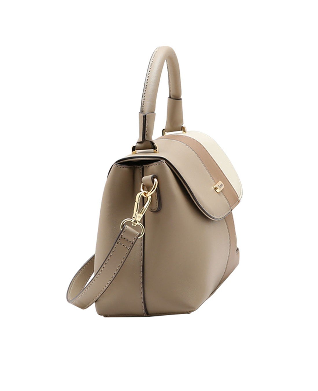 Bolsa Satchel Patchwork - Alca de Mao - Chenson 3485933 Natural Natural 2